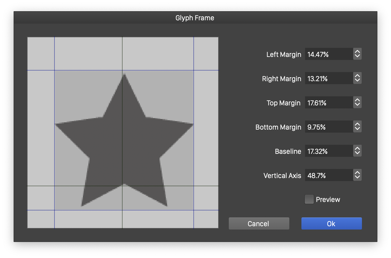 glyphs mini apply a glyph to multiple characters