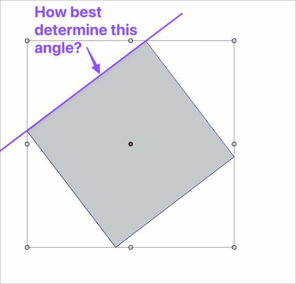 Is there an easy way to determine the angle of an existing edge of a ...